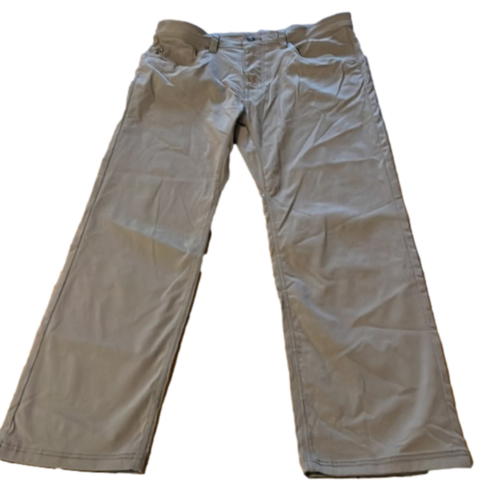 PRANA mens pants, brown, slim fit 36WX30L